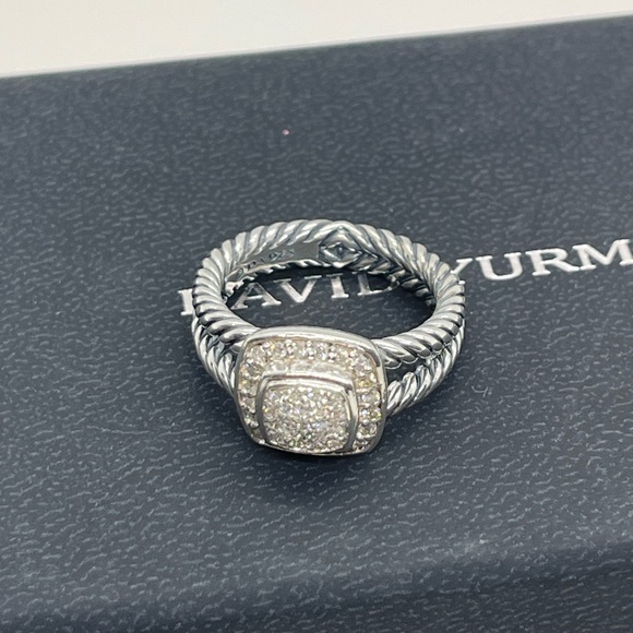 David Yurman Petite Albion Ring Sterling Silver with Pavè Diamonds - Picture 9 of 16
